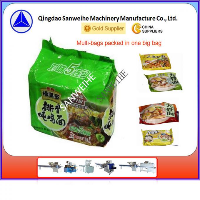 3.6KW Blue Horizontal Flow Wrap Machine  Wider Film Reciprocating Packaging Machine 1