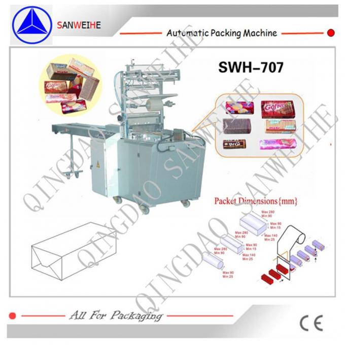 Rice Cake Automatic Biscuit Packing Machine 3kw Automatic Cellophane Packing 0