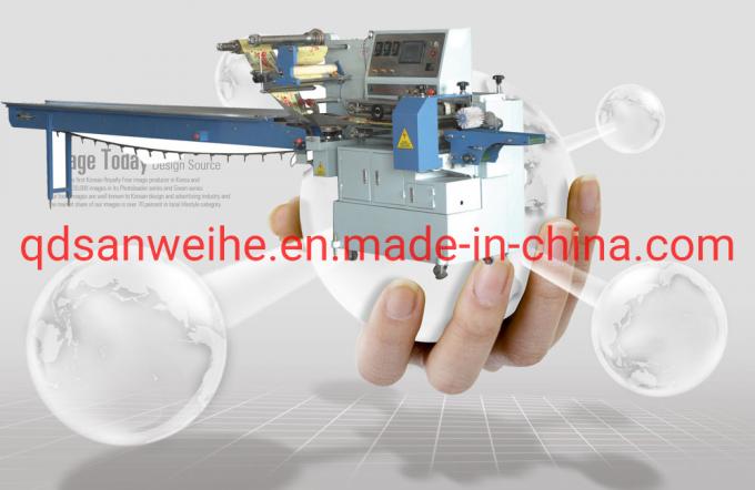 SGS Horizontal Form Fill Seal Machine 220V 4.6KW Bread Packing Machine 1