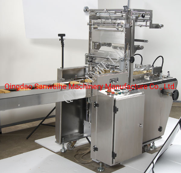 X Fold Type Rice / Cake / Biscuit Over Wrapping Packaging Machine 0