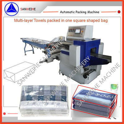 Multi Layered Stacked Towels Drink Packaging Machine  SWWF 800 Shrink Wrap Packaging