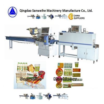 PLC Control Automatic Shrink Packaging Machine Swd 2000 Tableware Packaging Machine