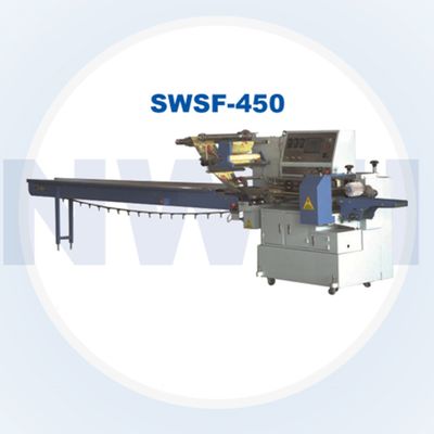 Automatic PLC Controlled Back Sealing Flow Wrapping Machine For Food Packing Of 90 pcs/min
