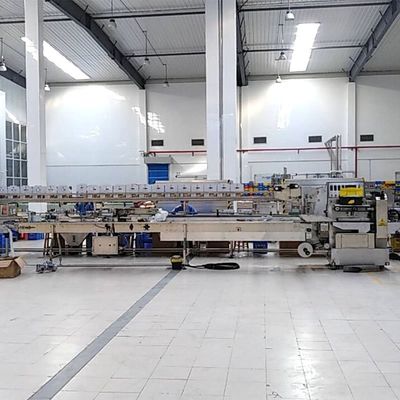 Double Screw Rod Automated Packaging Line Collective Bottles Cans Auto Feeder