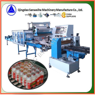 SWSF 800 Shrink Wrap Packing Machine Collective Bottles Auto Shrink Wrapping Machine