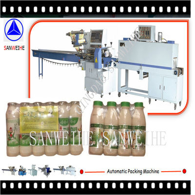 3 Sides Seal Pof Shrink Film Machine  Milk Pet Bottle Wrapping Machine