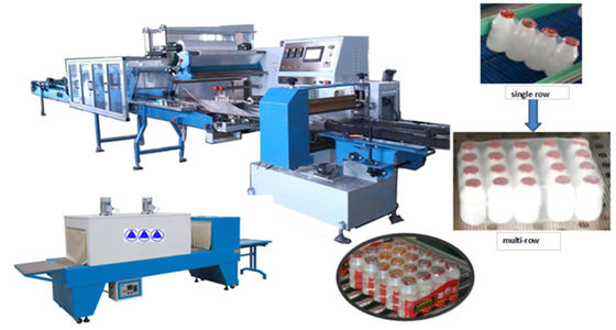 Anti Theft Shrink Wrap Packing Machine Multiple Rows Bottles Shrink Wrap Machine