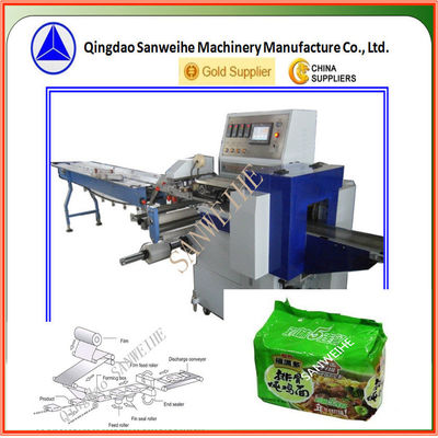 PID Temperature Control Bread Flow Wrap Packing Machine Automatic Pillow Packing