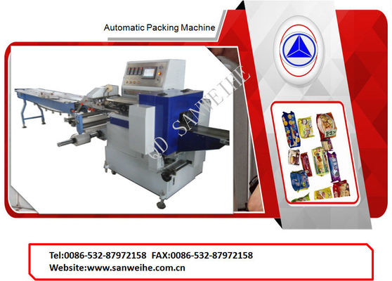 PID Temperature Control Bread Flow Wrap Packing Machine Automatic Pillow Packing