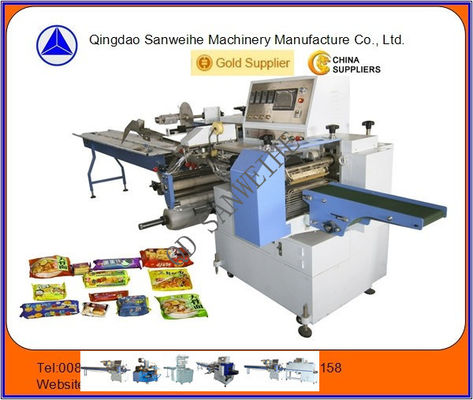 Instant Noodle Packing Machine 2.5KW Biscuit Packing Machine With Tray