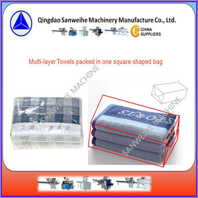CPP Automatic Flow Wrap Packing Machine Stacked Towels Multi Layer Drink Packing