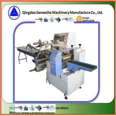 PE Film Flow Wrapping Machine Swf 590 Horizontal Wrapping Packaging Machine