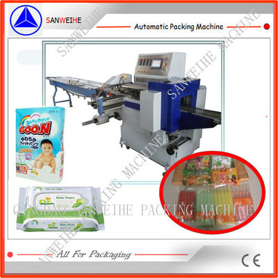 SWWF 720 Multi Layers Pvc Wrapping Machine Horizontal Flow Pack Machine