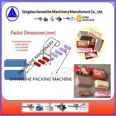 220V 50Hz Automatic Biscuit Packing Machine Over Wrapping Sealing Packing Machine