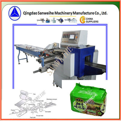 PT Flow Wrap Packing Machine Box Motion 80bag/Min Cake Packing Machine