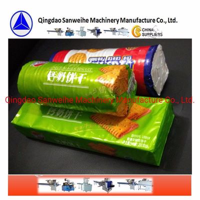 X-Fold Type Rice Cake Biscuit Wrapping Machine for Solid Material 4800*1100*1850mm